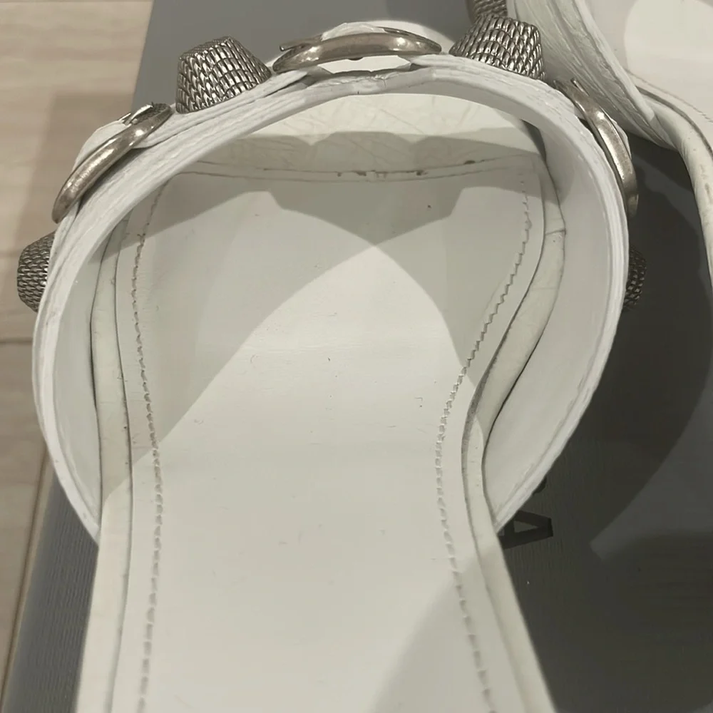 Balenciaga Cagole Mule in White Size 7.5 - Picture 11 of 15